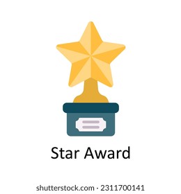 Star Award Vector  Flat Icon Design illustration. Sports and games  Symbol on White background EPS 10 File