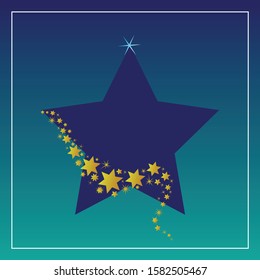 Star background. Banner. Bright.Shiny text area.