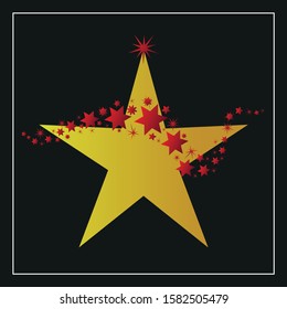 Star background. Banner. Bright.Shiny text area.