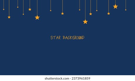 Star background HD wallpaper design.  Lights Elegant Shine Modern Template. Space Falling Star Particles Corporate Template. Blue background with hanging stars. EPS 10