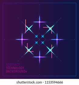 Star background with lines and leak points vector