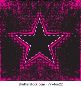 star background retro style on highly detailed grunge background