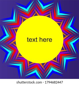 
star background with round text space