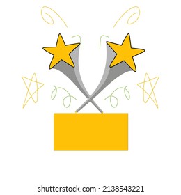 star background and a unique celebration for both greeting cards and market advertisements