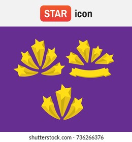 star background vector. Stars burst elements icon