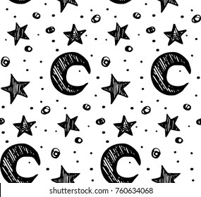 Star background white and black, vector