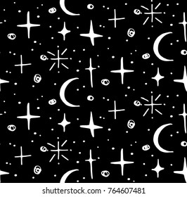 Star background white and black, vector