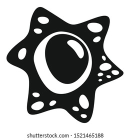 Star bacteria icon. Simple illustration of star bacteria vector icon for web design isolated on white background