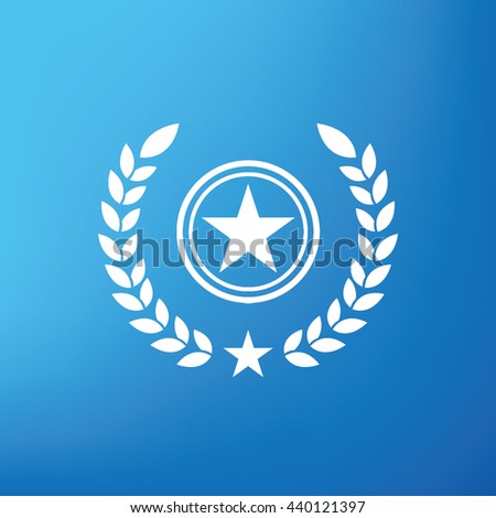 Star badge design on blue background,vector
