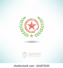 Star badge design,clean vector