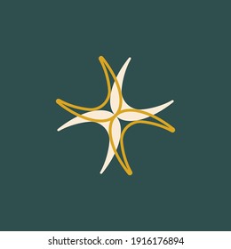star badge, eight-pointed decorative image, editable vector 