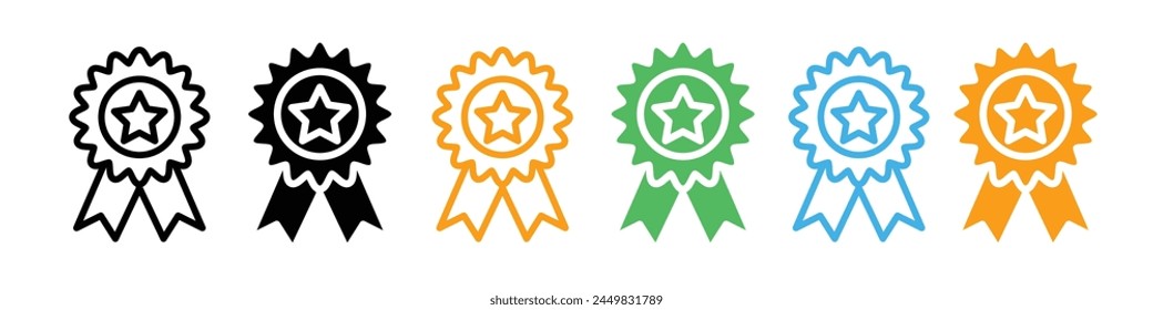 Icono de insignia de estrella para el logro y el reconocimiento de calidad de Premium