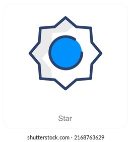 Concepto De Icono De Estrella E Insignia