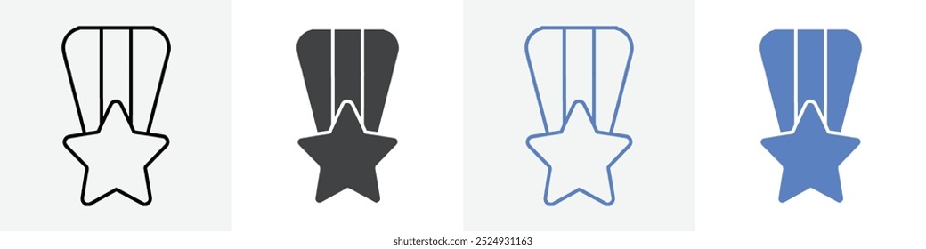 Conjunto de Vector de icono de insignia de estrella para uso en Web