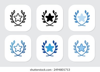 star badge icons with various design styles