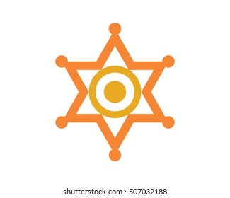 star badge law sheriff deputy image vector icon logo