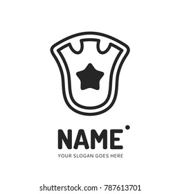 Star badge logotype. Vector logo design. Business concept icon.