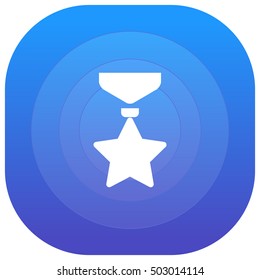 Star Badge Purple - blue circular UI/UX App Icon / Logo Design