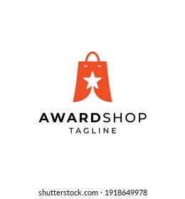 logotipo de la compra de bolsos estrella vectores combinación moderna