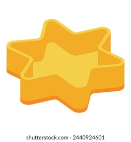 Star bakeware icon isometric vector. Kitchen baking. Dish pan