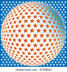 Star ball background abstract mosaic 3D- vector illustration
