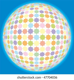 Star ball background abstract mosaic 3D- vector illustration