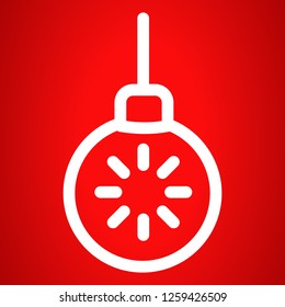 Star ball tree toy icon. Outline star ball tree toy vector icon for web design