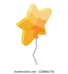 Star balloon icon isometric vector. Seller shop. Park street