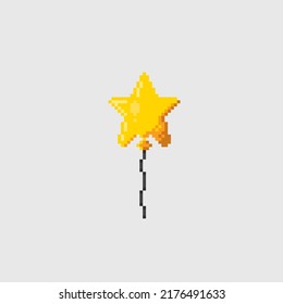 star balloon in pixel art style
