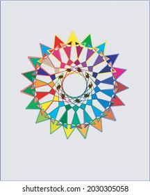 estilo del logotipo del diseño de la bandera estrella