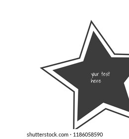 star banner with text, vector illustration isolated on white background.