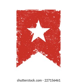 Star Banner Vector Icon Distressed