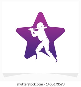 Star Baseball Logo Design Template