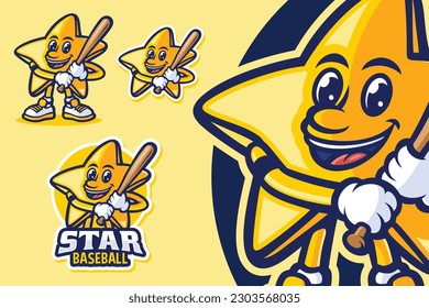 Star Baseball Mascot Stock Illustration Vector