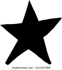 star basic shapes elements sharp rounded edges vector, black frames silhouette geometric figures on white background.