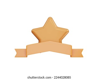 Star batch icon with 3d vector icon cartoon minimal style