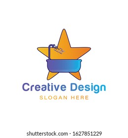 star bath logo Ideas. Inspiration logo design. Template Vector Illustration. Isolated On White Background