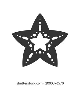 Star Beach  Icon Graphic Design Template Isolated