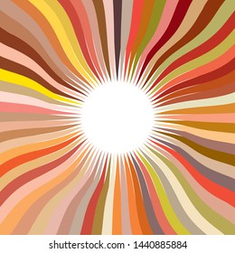 Star Beams Linear Drawing Rays, Sunburst and Rays of Sun Radiating From the Center of Thin Beams, Star Fractal Design