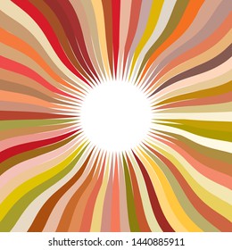 Star Beams Linear Drawing Rays, Sunburst and Rays of Sun Radiating From the Center of Thin Beams, Star Fractal Design