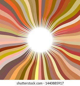 Star Beams Linear Drawing Rays, Sunburst and Rays of Sun Radiating From the Center of Thin Beams, Star Fractal Design