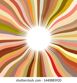Star Beams Linear Drawing Rays, Sunburst and Rays of Sun Radiating From the Center of Thin Beams, Star Fractal Design