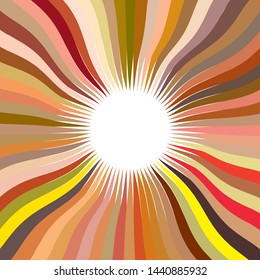 Star Beams Linear Drawing Rays, Sunburst and Rays of Sun Radiating From the Center of Thin Beams, Star Fractal Design