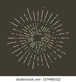 Star Beams Linear Rays Poster Abstract Sunburst and Rays of Sun