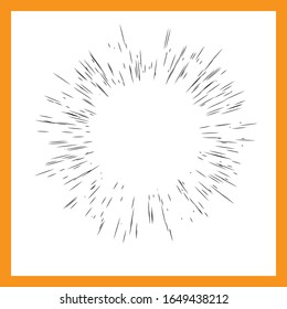 Star Beams Linear Rays Poster Abstract Sunburst and Rays of Sun