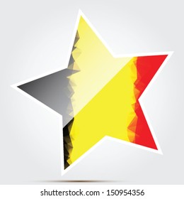 star with Belgium flag