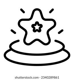 vector de contorno de icono de referencia de estrella. Unidad de negocio. Industria de aplicaciones