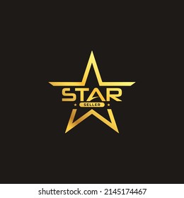 star best seller for trusted business label logo design