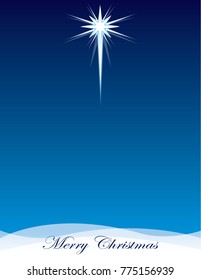 Star Of Bethlehem Background With Merry Christmas 