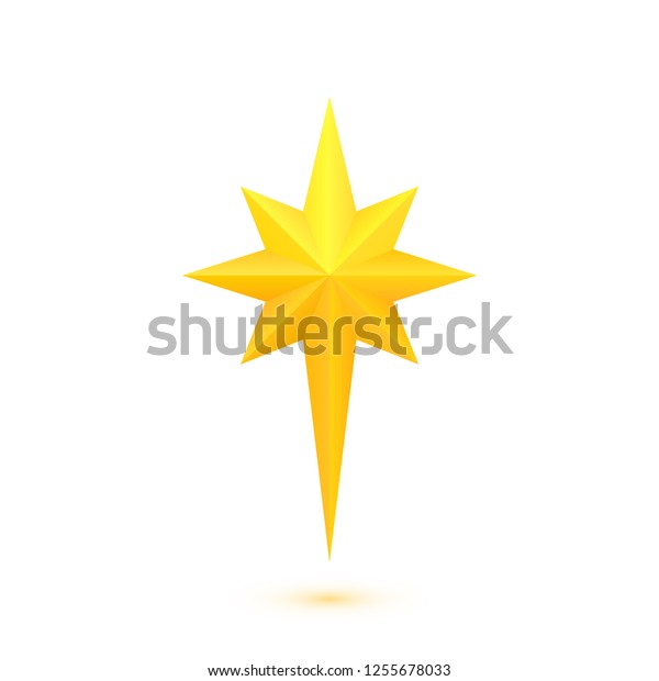 Star Bethlehem Golden Octagram Eightangled Star Stock Vector (Royalty ...